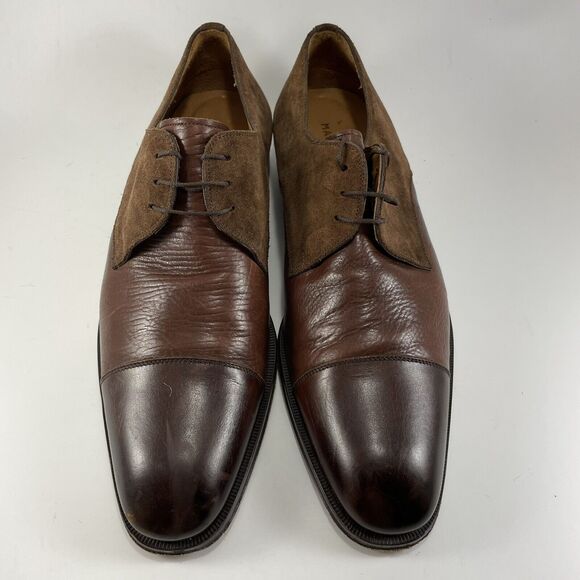 Magnanni Leather Cap Toe Dress Shoes Mens Size 10 M Brown Lace Up Oxford main image 7